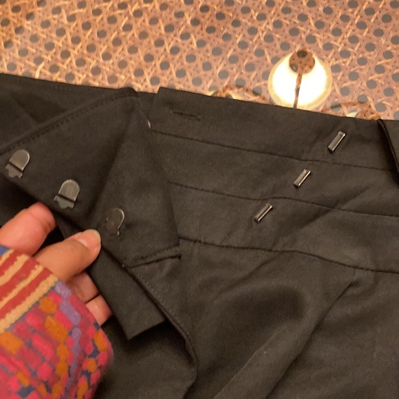 BCBG asymmetrical overlap, gathered pants or trousers. - Picture 2 of 7